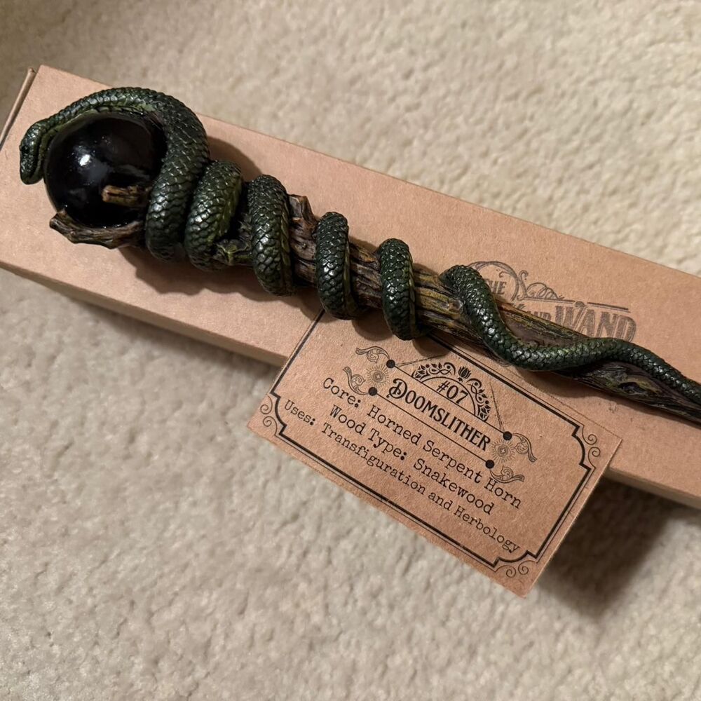 Witchy Harry Potter-inspired Snake Wand Collectible from The Cloak and Wand